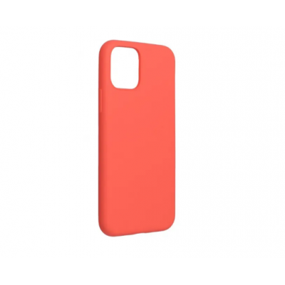 Husa iPhone 11, Silicon Catifelat cu Interior Microfibra, Peach
